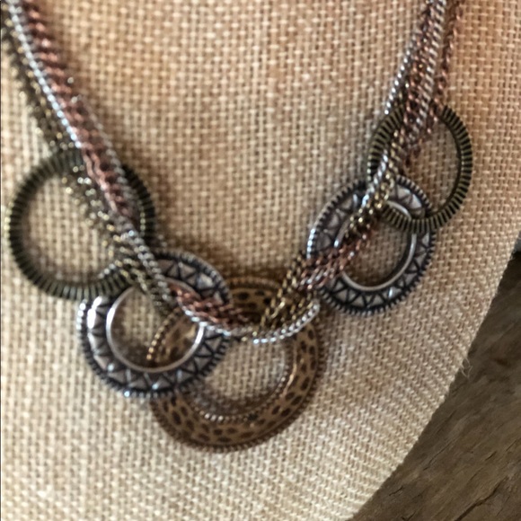 Layered Multi-metal Necklace - Picture 3 of 5